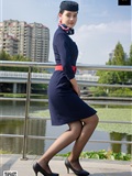 SIW Siwen Media 051 China Eastern Airlines uniform, cap, scarf, skirt, four pieces set - Siqi(23)